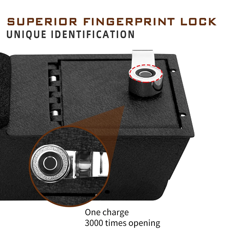 Superior Biometric Lock Console Safe Car Armrest Box Fingerprint Center Console Safe for 2021-2022 Tesla Model Y and Model 3